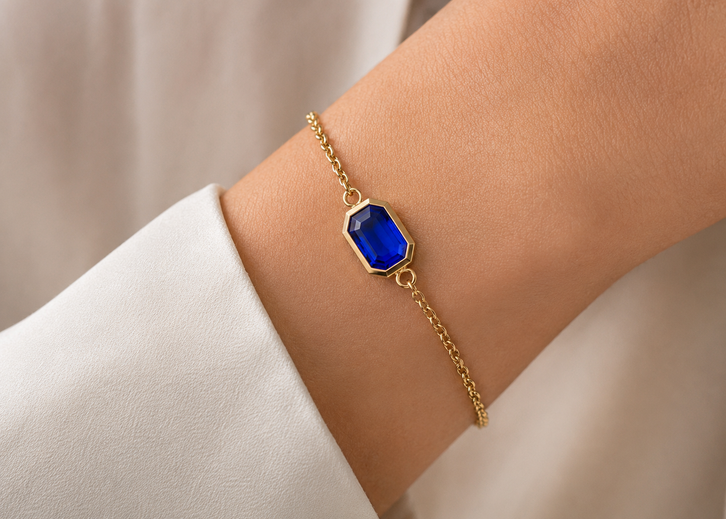 THE WISDOM BRACELET - SAPPHIRE GEM STONE.
